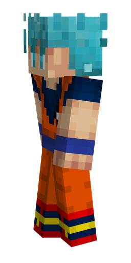 Blue skin: body, left side render