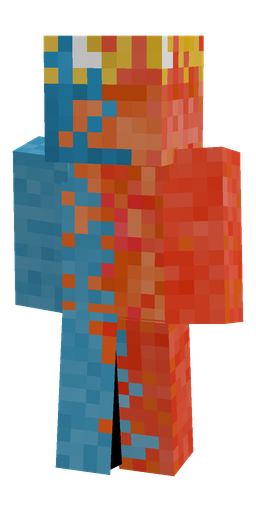 Blue skin: body, back render