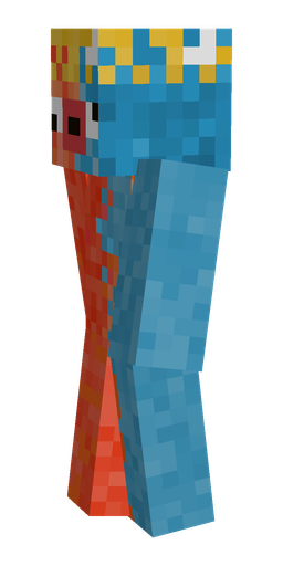 Blue skin: body, left side render