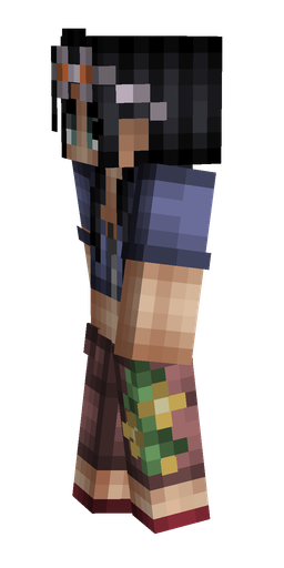 Blue skin: body, left side render