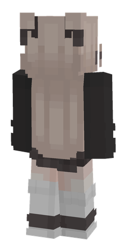 Black skin: body, back render