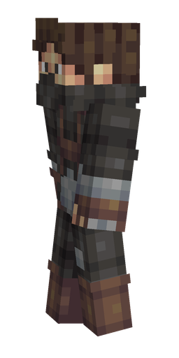 Black skin: body, left side render