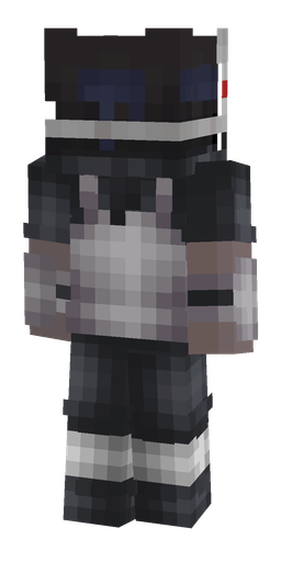 Black skin: body, back render