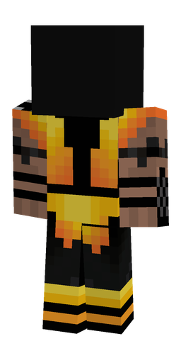 Black skin: body, back render