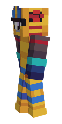 Blue skin: body, left side render