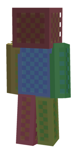 Blue skin: body, back render