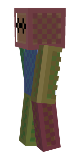 Blue skin: body, left side render