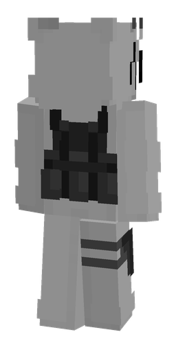 Black skin: body, back render
