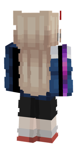 Black skin: body, back render