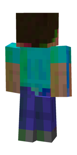 Blue skin: body, back render
