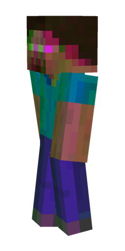 Blue skin: body, left side render