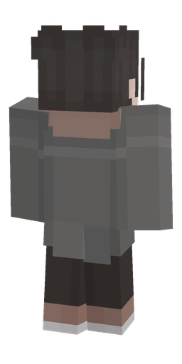 Black skin: body, back render