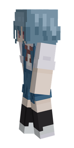 Blue skin: body, left side render