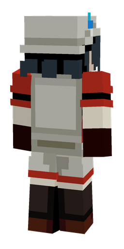 Black skin: body, back render