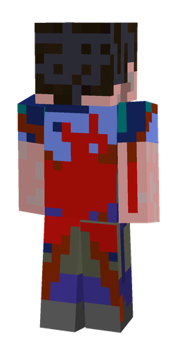 Black skin: body, back render