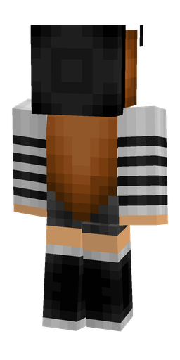 Black skin: body, back render