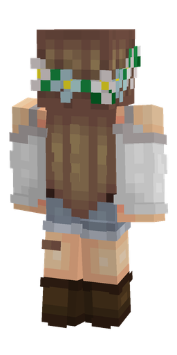 Brown skin: body, back render