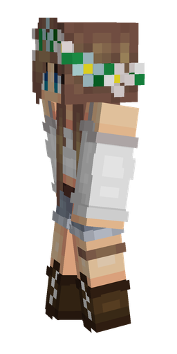 Brown skin: body, left side render