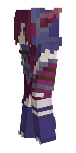 Blue skin: body, left side render