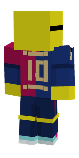 Blue skin: body, back render
