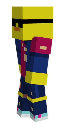Blue skin: body, left side render