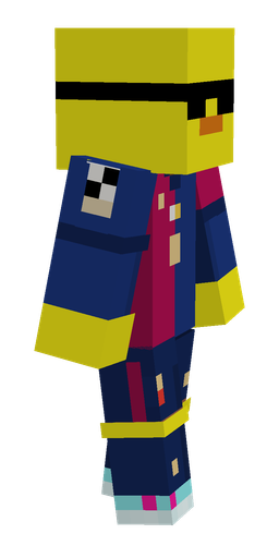 Blue skin: body, right side render