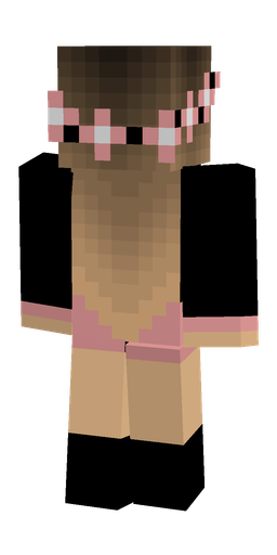 Black skin: body, back render