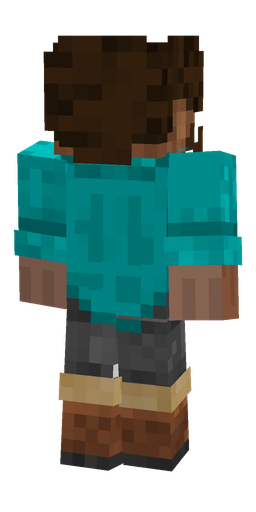Black skin: body, back render
