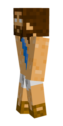 Brown skin: body, left side render