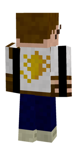 Blue skin: body, back render