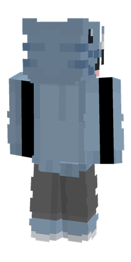 Blue skin: body, back render