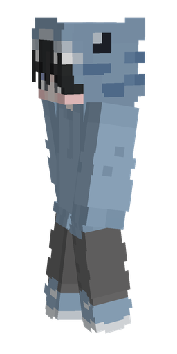 Blue skin: body, left side render