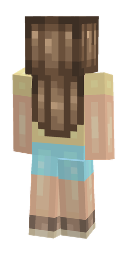 Brown skin: body, back render
