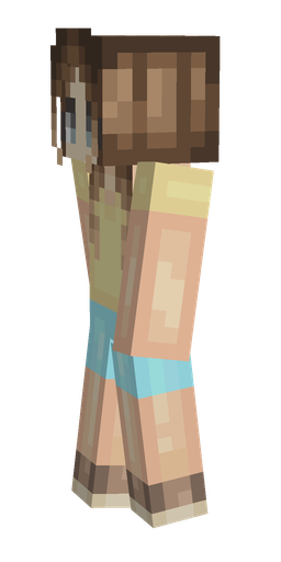 Brown skin: body, left side render