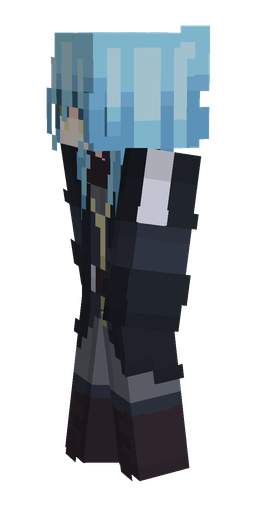 Blue skin: body, left side render