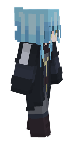 Blue skin: body, right side render