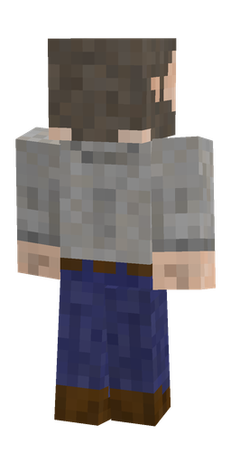 Blue skin: body, back render