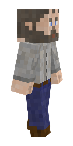 Blue skin: body, right side render