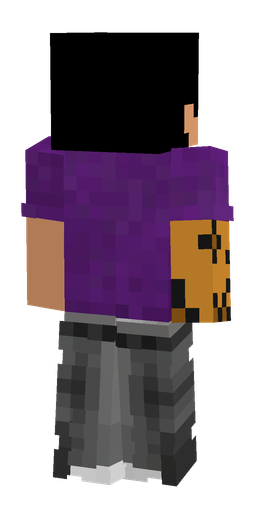 Black skin: body, back render
