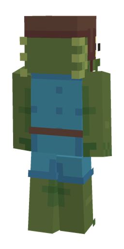 Blue skin: body, back render