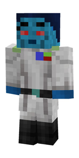 Blue skin: body, front render