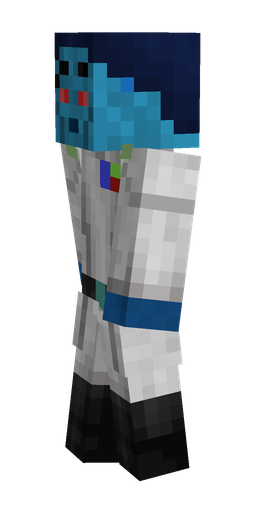 Blue skin: body, left side render