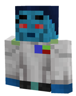 Blue skin: bust render