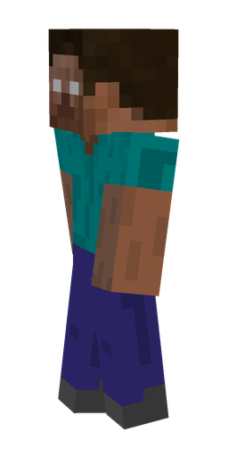 Blue skin: body, left side render