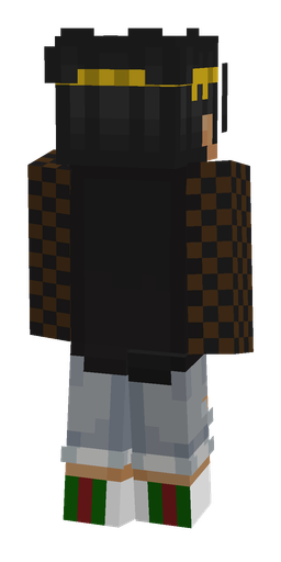 Black skin: body, back render