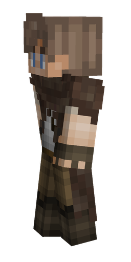 Brown skin: body, left side render