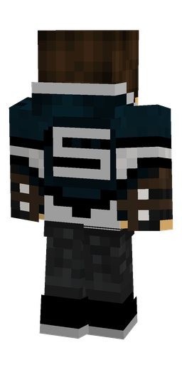 Black skin: body, back render