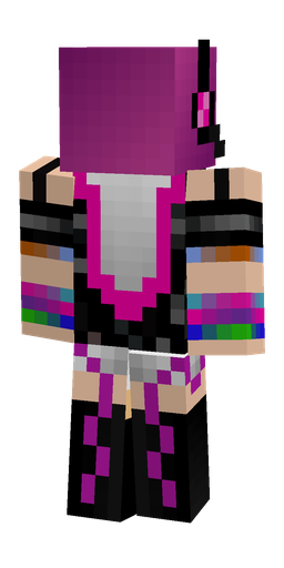 Black skin: body, back render
