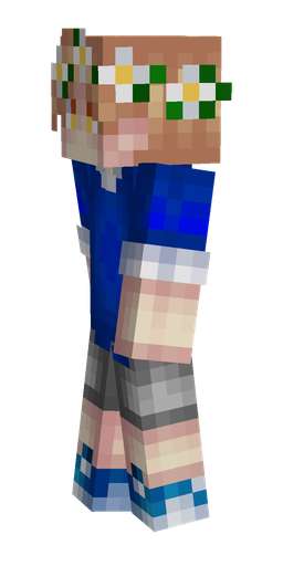 Blue skin: body, left side render