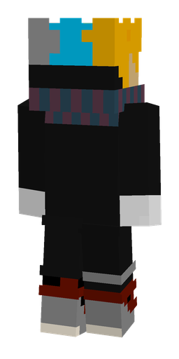 Black skin: body, back render